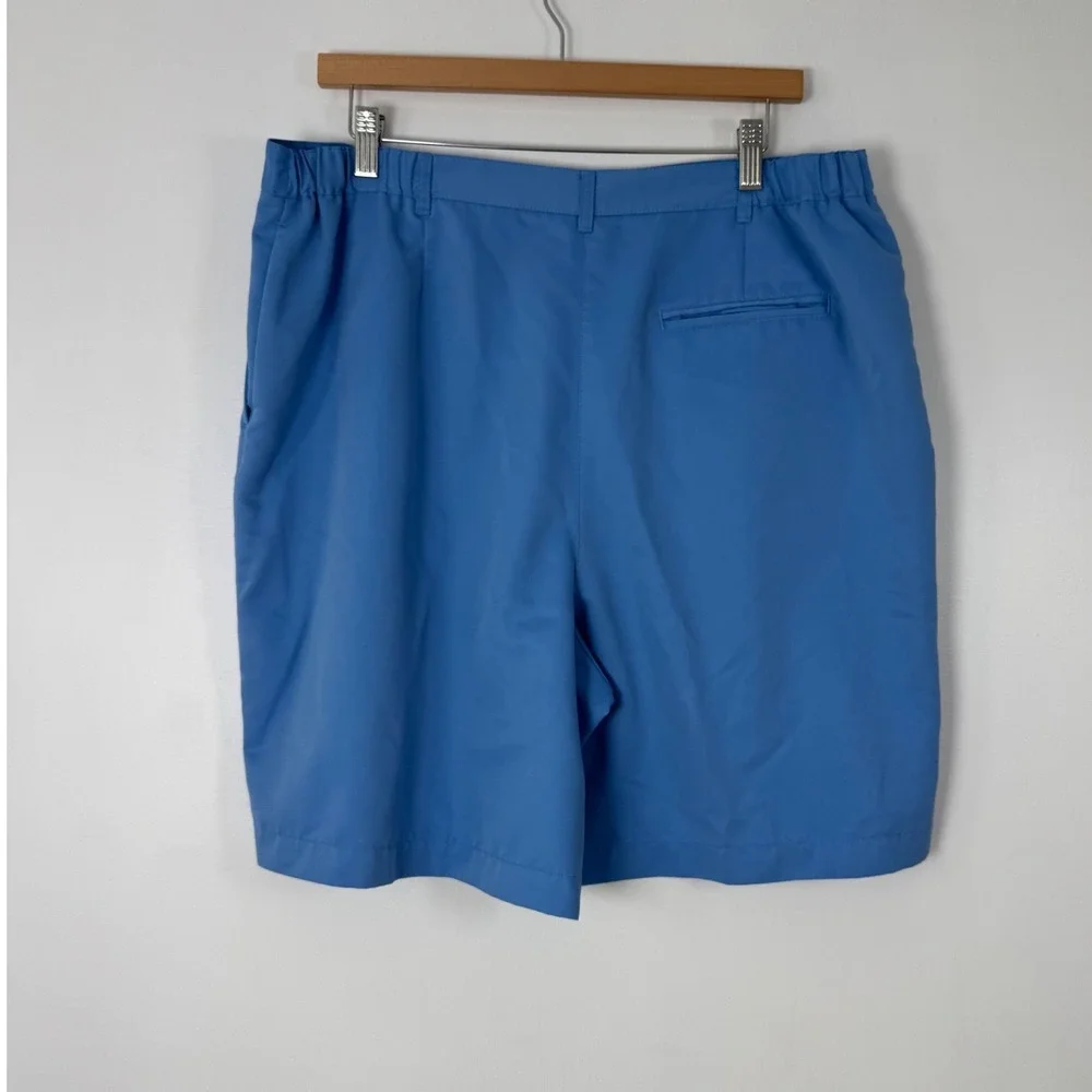 Coastal Karen Scott Sport‎ Womens 18 Shorts Blue Pleated Elastic Back High Rise